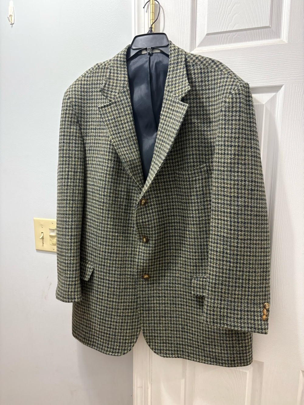 Orvis X Harris Tweed Herringbone Wool Blazer Size 50L
